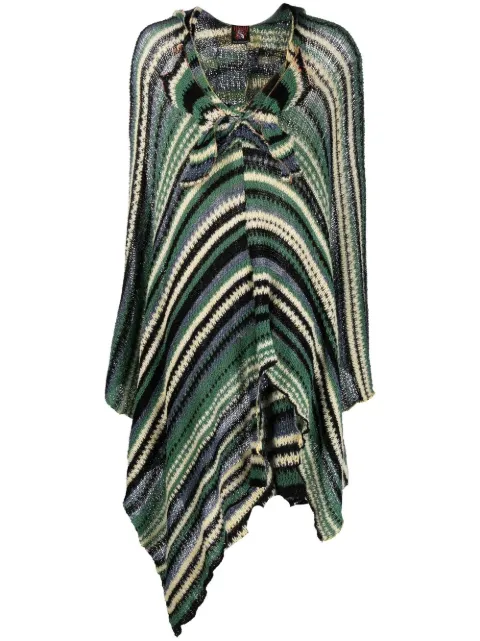 VITELLI butterfly knit longline poncho Green OKT013BUTTERFLY