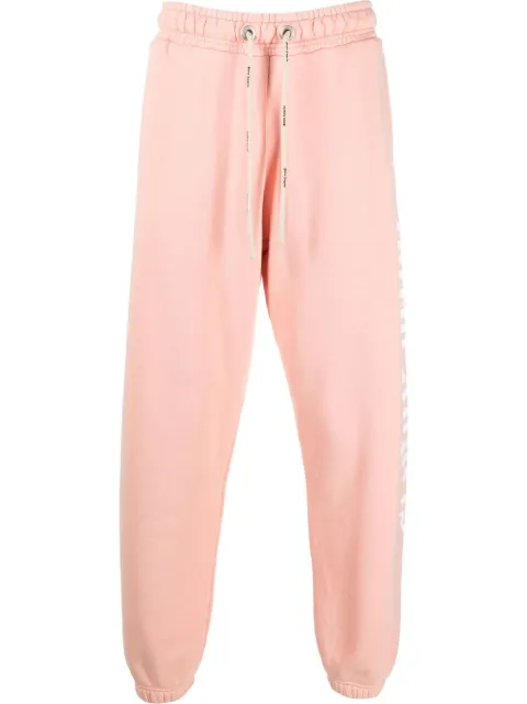 Palm Angels logo-print track pants Pink PMCH011S22FLE0036767