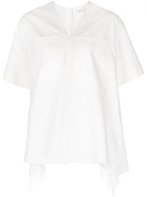 Goen.J short sleeve blouse White GNJ22SST04