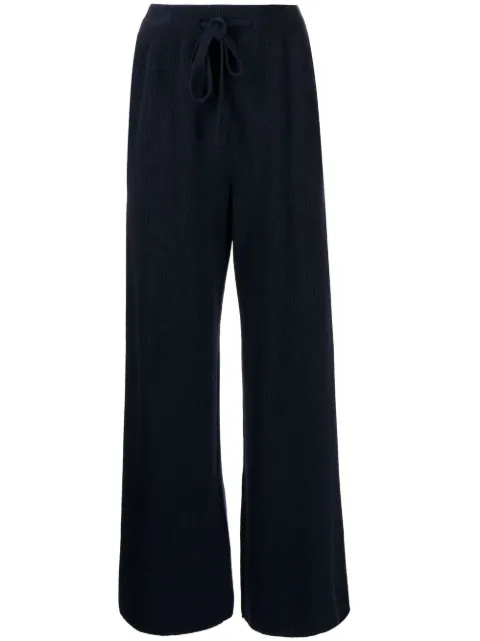 Nanushka ribbed drawstring wide-leg trousers Blue NW21CRPA01159