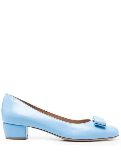 Ferragamo kitten heel pumps Blue 752472