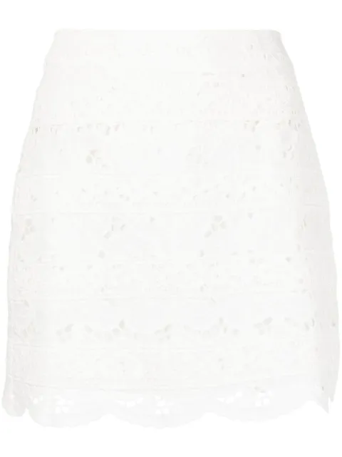 Goen.J broderie-anglaise mini skirt White GNJ22SSSK06