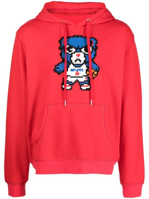 Mostly Heard Rarely Seen 8-Bit Philadelphia graphic-print hoodie Red MHEB08BBKH22