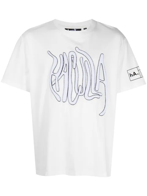 Haculla chenille logo patch T-shirt White HA08BBT02