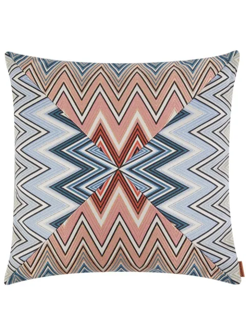 Missoni Home Birmingham zig-zag print cushion Pink 1B4CU00711