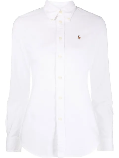 Polo Ralph Lauren logo-embroidered Oxford shirt White 211743355001