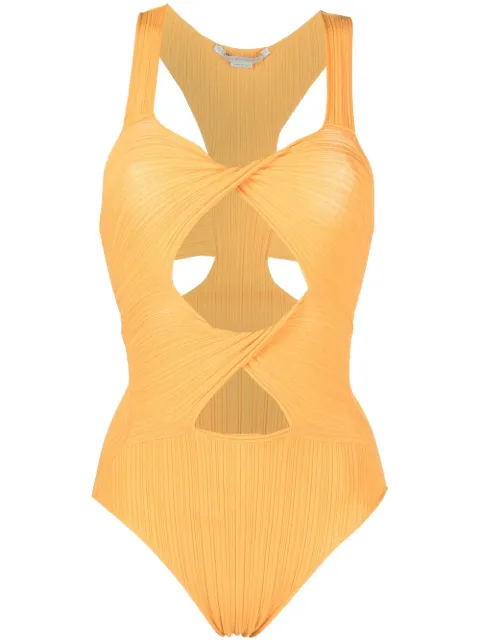 Stella McCartney cut-out knit bodysuit Orange 6K00193S2314