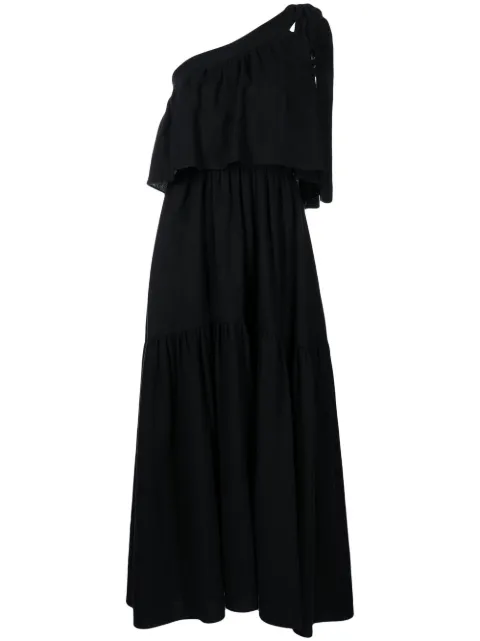 Goen.J one-shoulder maxi dress Black GNJ22SSDS13