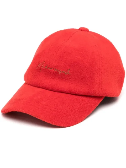 Goen.J Mademoiselle terry-cloth cap Red GNJ22SSACC01
