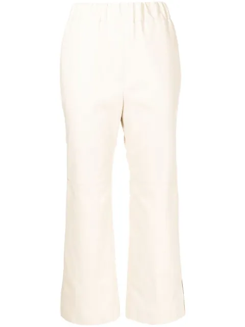 Goen.J high waist cropped trousers Neutrals GNJ22SSPT02