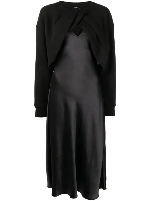 Goen.J twist-front maxi dress Black GNJ22SSDS16