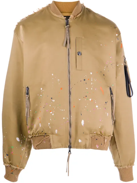 Mostly Heard Rarely Seen MA-1 paint-splattered bomber jacket Brown MH08BBX04