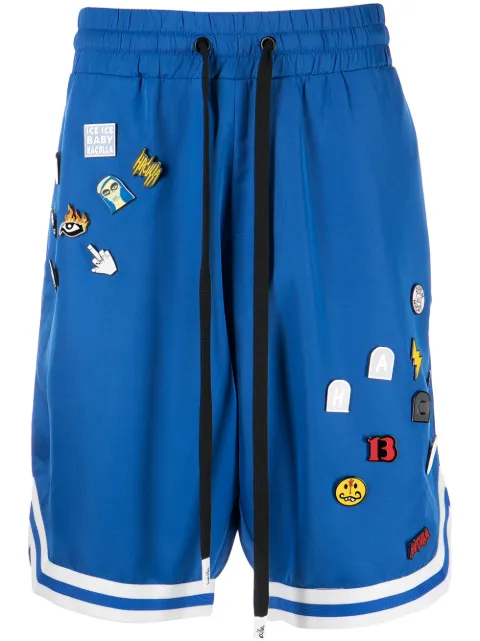 Haculla mixed-pins basketball track shorts Blue HA08BBBS02