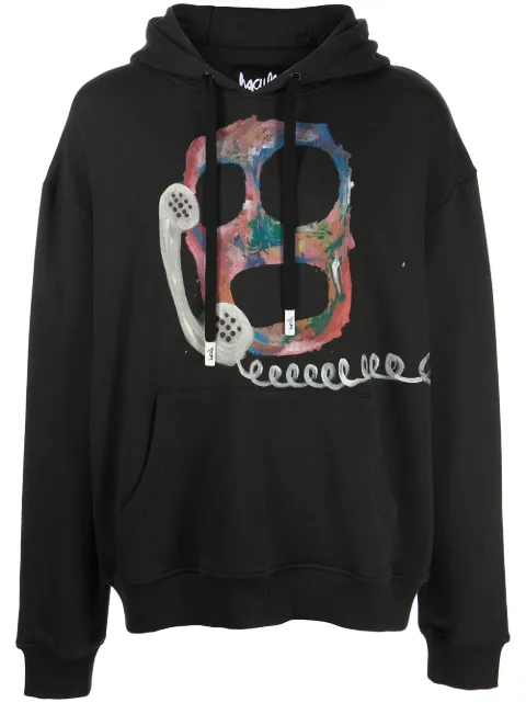 Haculla graphic-print hoodie Black HA08BBKH07