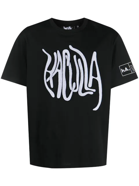 Haculla chenille logo patch T-shirt Black HA08BBT01