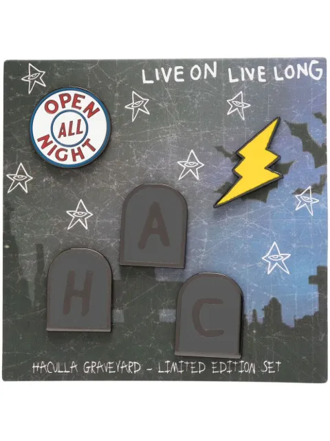 Haculla Hacula Graveyard pin set Black HA08BBPS03