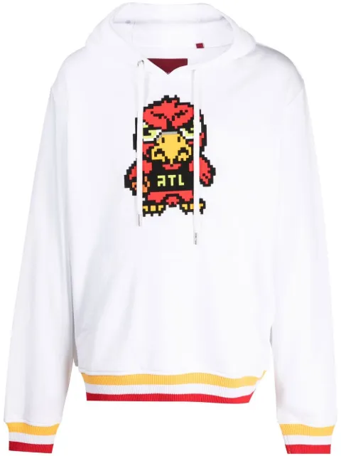 Mostly Heard Rarely Seen 8-Bit Atlanta graphic-print hoodie White MHEB08BBKH15