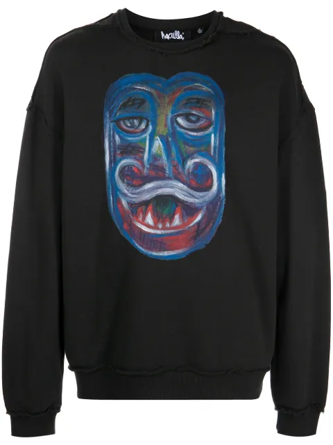 Haculla graphic-print cotton sweatshirt Black HA08BBK03