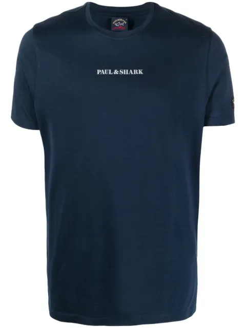 Paul & Shark reflective-logo organic cotton T-shirt Blue 22411044