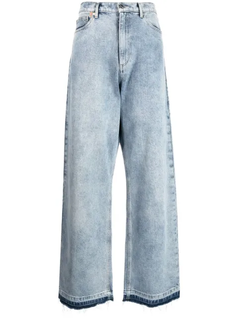 Natasha Zinko heart-pocket wide-leg jeans Blue FW22D1NZ31487