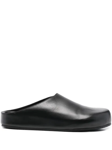 Studio Nicholson round-toe leather slippers Black WEARINGSNM850