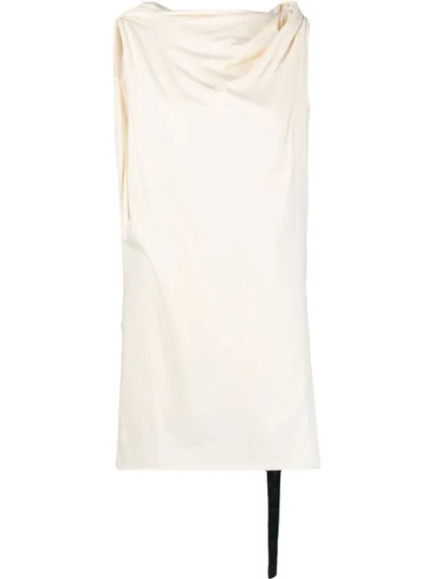 Rick Owens DRKSHDW draped organic cotton tunic Neutrals DS01B7502RN