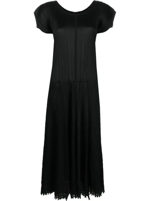 Issey Miyake Pre-Owned 2000s Pleats Please A-line dress Black HOLAMIY204