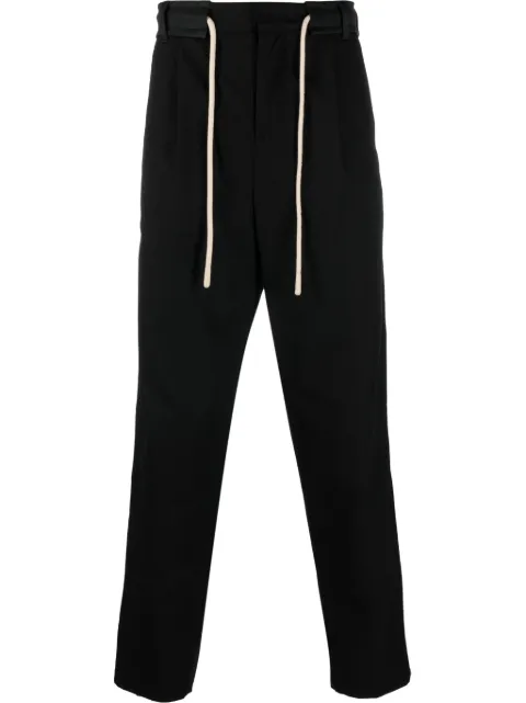 Palm Angels side-stripe straight-leg trousers Black PMCA112S22FAB0011003