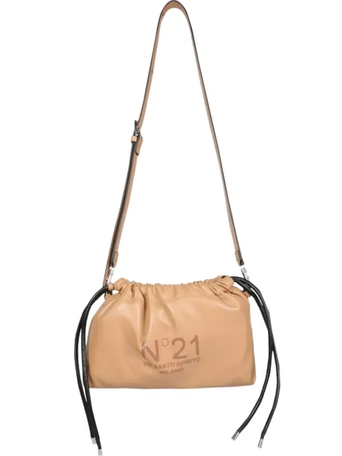 Nº21 drawstring-top shoulder bag Neutrals 22EBP0901NP01
