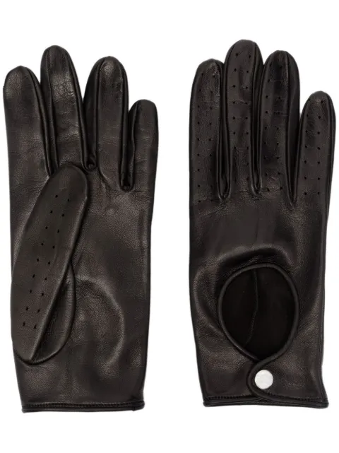 Ernest W. Baker cut-out leather driving gloves Black GL01LE01