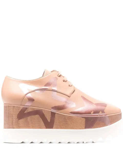 Stella McCartney Elyse star-print platform shoes Pink 810126KP027