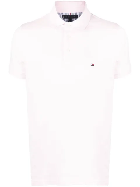 Tommy Hilfiger embroidered-logo polo shirt Pink MW0MW17771