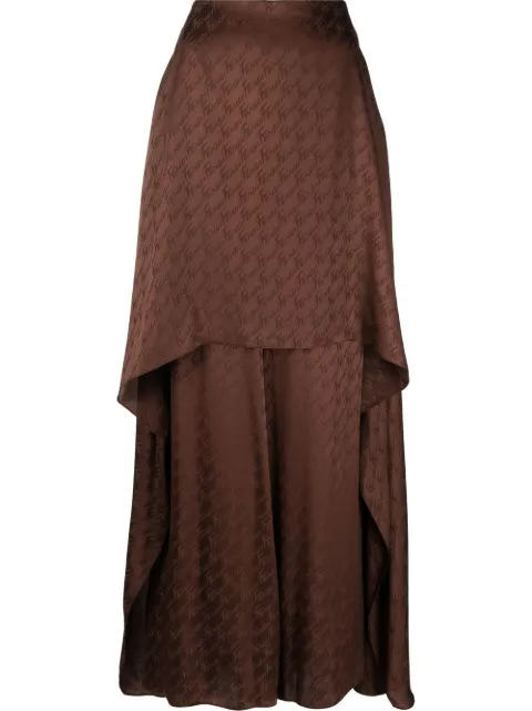 FENDI wide-leg monogram-pattern trousers Brown FR6370AJDO