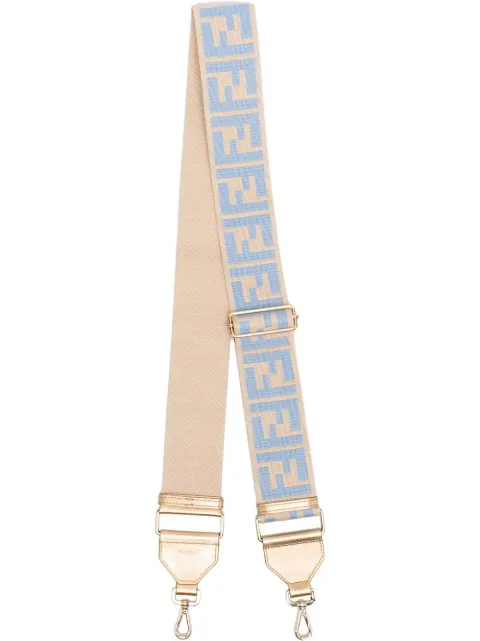 FENDI Strap you logo-print bag strap Neutrals 8AV134AJS1