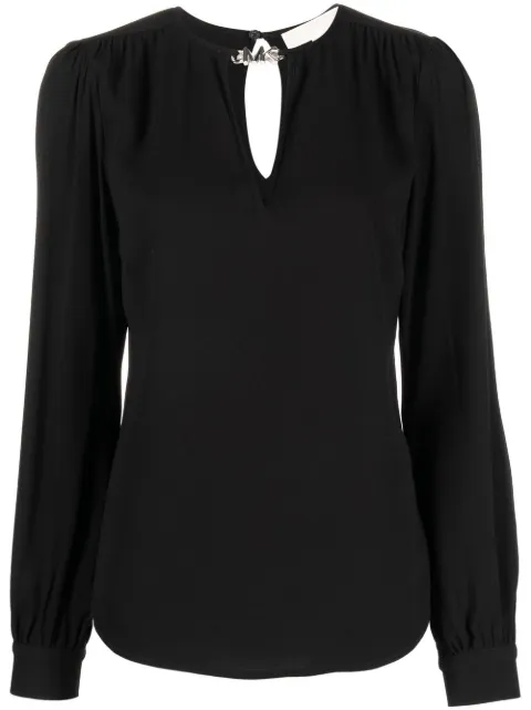 Michael Michael Kors long puff sleeve blouse Black MS240BJ4ME