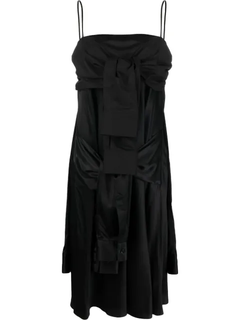 MM6 Maison Margiela knot-detail cotton dress Black S62CT0186S54450