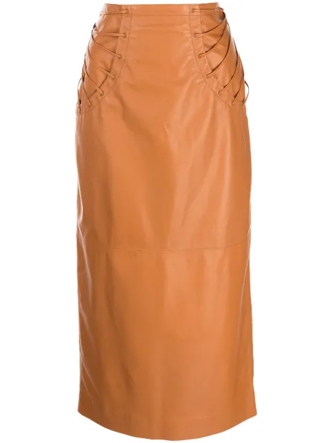 Rochas pencil midi skirt Brown ROPU80008ARU800