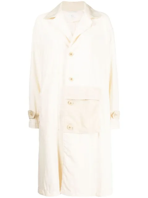 Y's single-breasted button-up coat Yellow YGC12801
