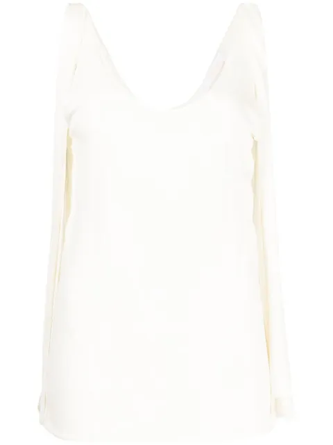 Chloé strap detail U-neck tank top White CHC22UHT60084