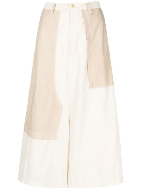 Y's drop-crotch wide-leg trousers Neutrals YGP13801