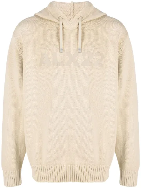 1017 ALYX 9SM logo-print hoodie Neutrals AAMKN0127YA02
