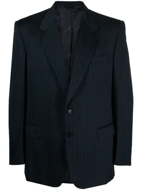 Pierre Cardin Pre-Owned 1990s pinstriped notched lapels blazer Blue PICA350RE