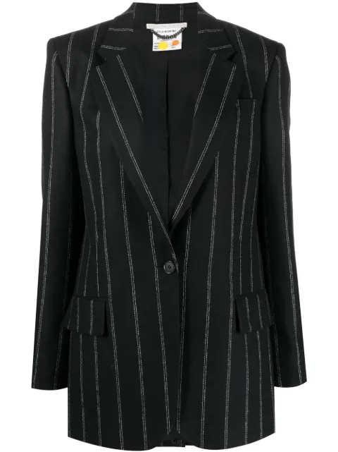 Stella McCartney stitch-detail tailored blazer Black 6500153AR752