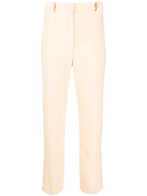 Hebe Studio tailored high-waisted trousers Neutrals H214LOPNCDY