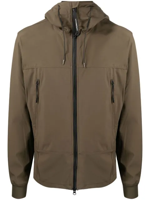 C.P. Company zip-pockets zip-up hooded jacket Green MOW001A005968A