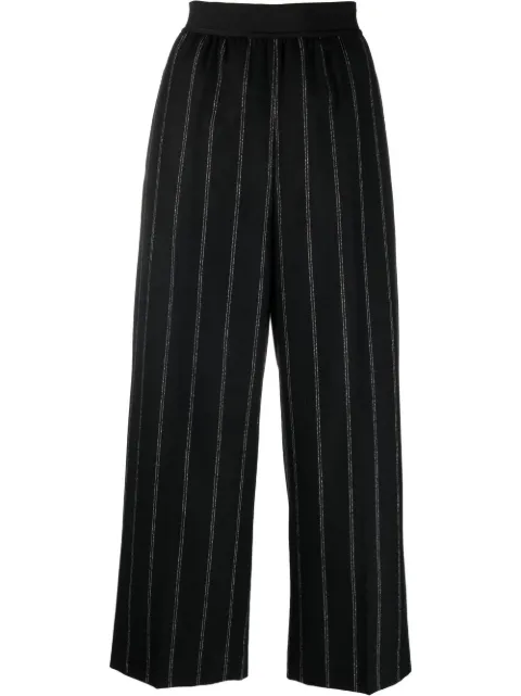Stella McCartney stitch detailing cropped trousers Black 6400223AR752