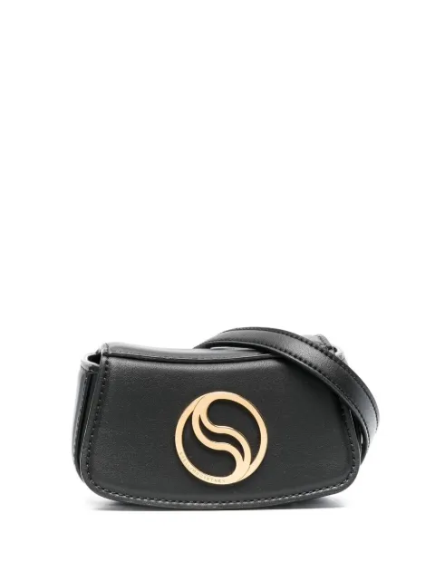 Stella McCartney S logo plaque curved belt bag Black 7B0026WP0109