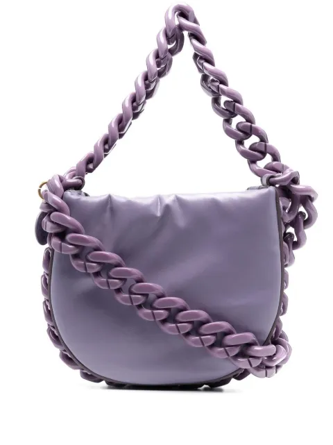 Stella McCartney chain-link trimming shoulder bag Purple 7B0029WP0105
