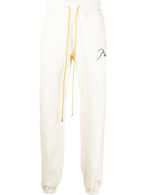 RHUDE logo-embroidered track pants Neutrals RHSS22PA13012611