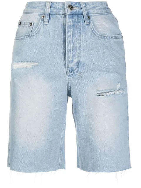 Ksubi longline distressed denim shorts Blue 5000007282